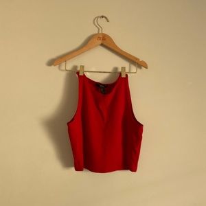 FOREVER 21 red crop top
